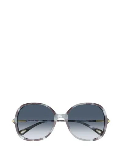Chloé Logo-detail Sunglasses In Multi