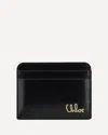 Chloé Womens Black Iconic Leather Card Holder
