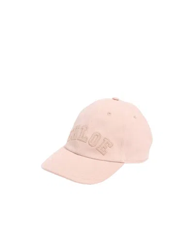 Chloé Logo-embroidered Baseball Cap In Pink