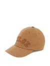 Chloé Logo-embroidered Cap In Red