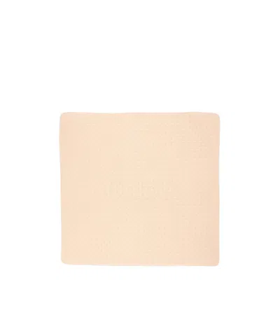 Chloé Logo-knit Cotton Blanket In Brown