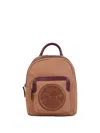 Chloé Logo-patch Backpack In Brown