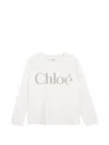 Chloé Logo-print Long-sleeve T-shirt In White