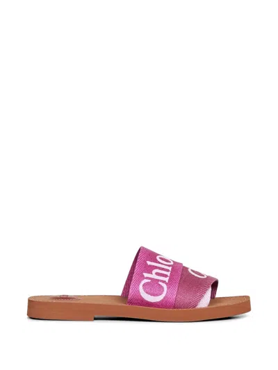 Chloé Pinky Violet Woody Flat Sandals