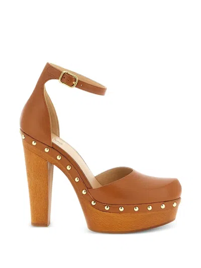 Chloé "lola" High Sandal In Brown