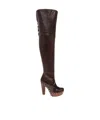 Chloé Leather Lola Over-the-knee Boots 130 In Brown
