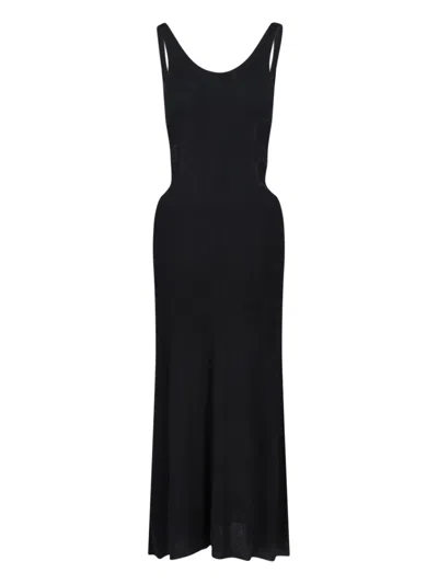 Chloé Chloe' Cut Out Knitted Dress In Black