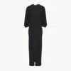 Chloé Long Cape Dress In Crêpe Jersey Black Size 2 100% Viscose In Black