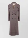 Chloé Checked Double-breasted Virgin Wool Coat In Brown