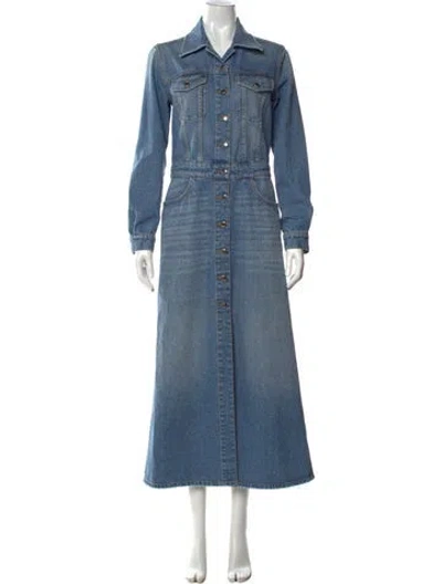 Pre-owned Chloé Long Dress In Blue