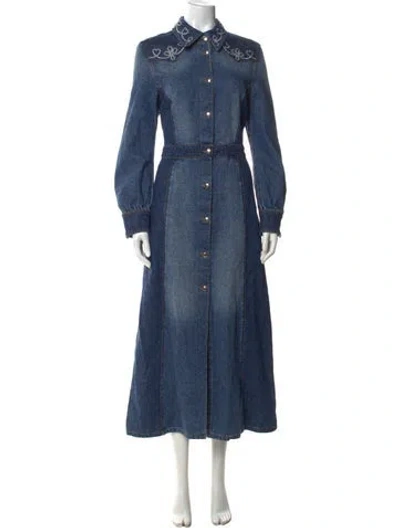 Pre-owned Chloé Long Dress In Blue