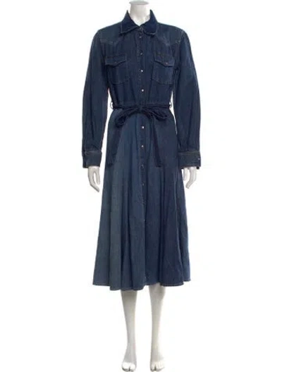 Pre-owned Chloé Long Dress In Blue