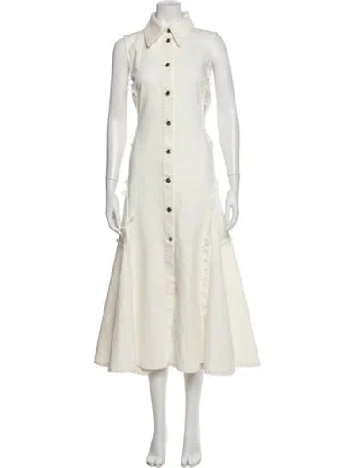 Pre-owned Chloé Long Dress In White