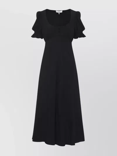 Chloé Long Dress With Button Detail And Empire Waistline In Black