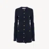 Chloé Cardigan Ajusté Utilitaire En Maille De Laine Femme Bleu Taille S 81% Laine, 19% Viscose In Blue