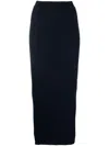 Chloé Long Knitted Pencil Skirt In Black