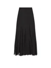 Chloé Maxi Skirt With Sheer Overlay And Flowy Design In Black