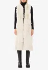 Chloé Shearling Patchwork Sleeveless Gilet In White