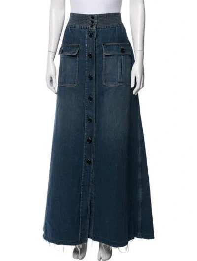 Pre-owned Chloé Long Skirt In Blue