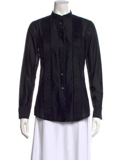 Pre-owned Chloé Long Sleeve Blouse In Black