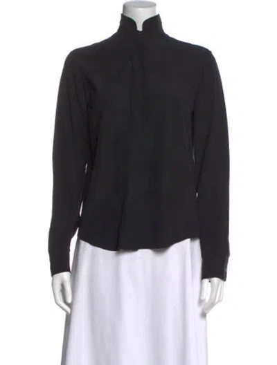 Pre-owned Chloé Long Sleeve Blouse In Black