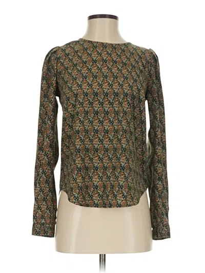 Pre-owned Chloé Long Sleeve Blouse In Green