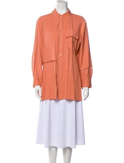 Pre-owned Chloé Long Sleeve Blouse In Neutral