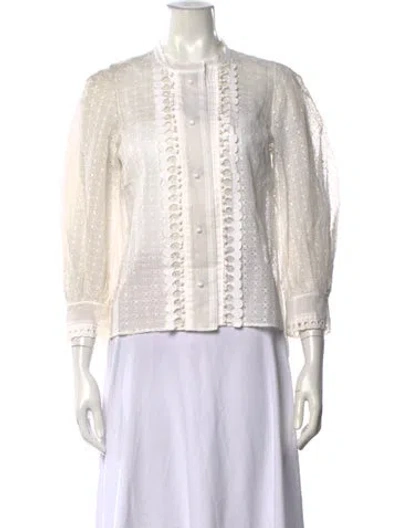 Pre-owned Chloé Long Sleeve Blouse In Neutral