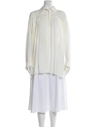 Pre-owned Chloé Long Sleeve Blouse W/ Tags In Neutral