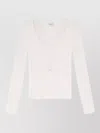 Chloé Women Cotton Jersey Henley T-shirt In White