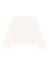 Chloé Long Sleeve Crop Top In Cotton