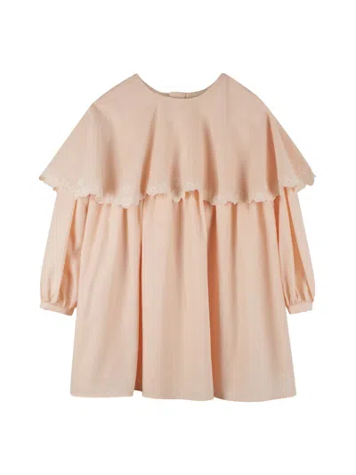 Chloé Long Sleeve Dress In Neutral