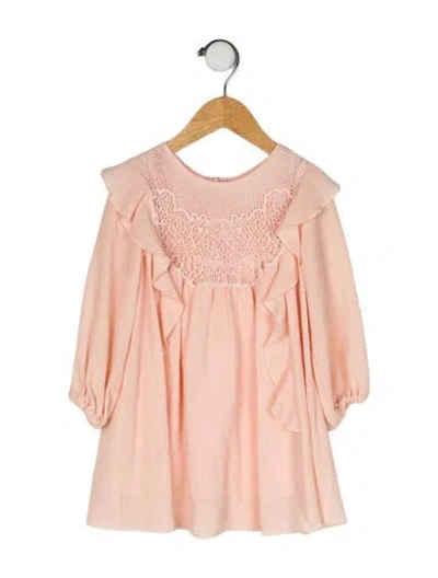 Pre-owned Chloé Babies' Long Sleeve Dress In Pink
