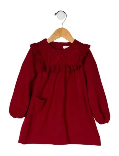 Pre-owned Chloé Babies' Long Sleeve Dress In Red