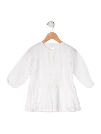 Pre-owned Chloé Babies' Long Sleeve Dress In White