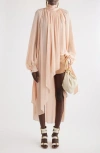 Chloé Chloe Silk-georgette Tunic Top In Pearl Blush