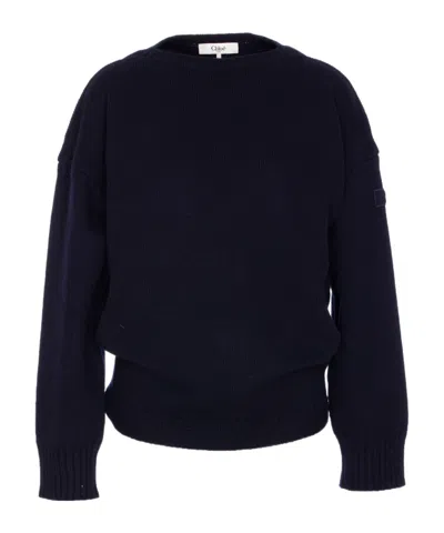 CHLOÉ CHLOÉ CREWNECK KNITTED JUMPER