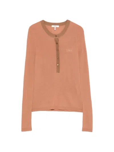 Chloé Long-sleeve T-shirt In Pink