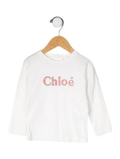 Pre-owned Chloé Babies' Long Sleeve T Shirt In White