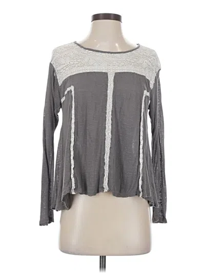 Pre-owned Chloé Long Sleeve Top Gray Square Neckline Tops