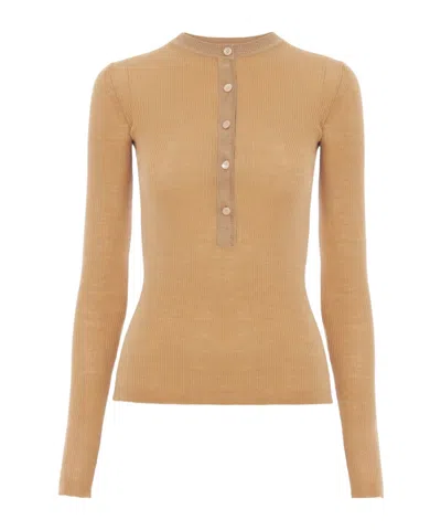Chloé Long-sleeve Wool Jumper In Nude