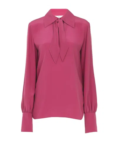 Chloé Long-sleeved Bow Shirt In Pink