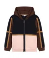 Chloé Colour-block Hooded Cardigan In Black