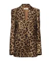 Chloé Leopard-print Single-breasted Jacket In Brown