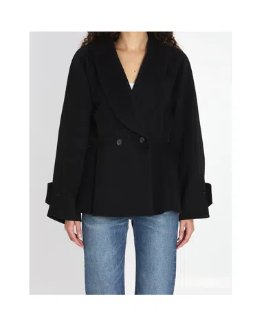 Chloé Long-sleeved Coat In Black