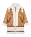 Chloé Faux-suede Coat In White