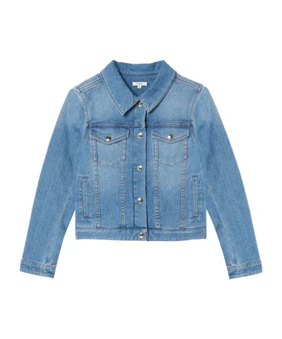 Chloé Long-sleeved Denim Coat In Blue