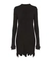 Chloé Robe Festonnée En Maille De Viscose Mélangée Femme Noir Taille S 100% Viscose In Black