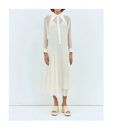Chloé Long-sleeved Dress In White