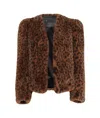 Chloé Long-sleeved Imitation Fur Jacket In Black
